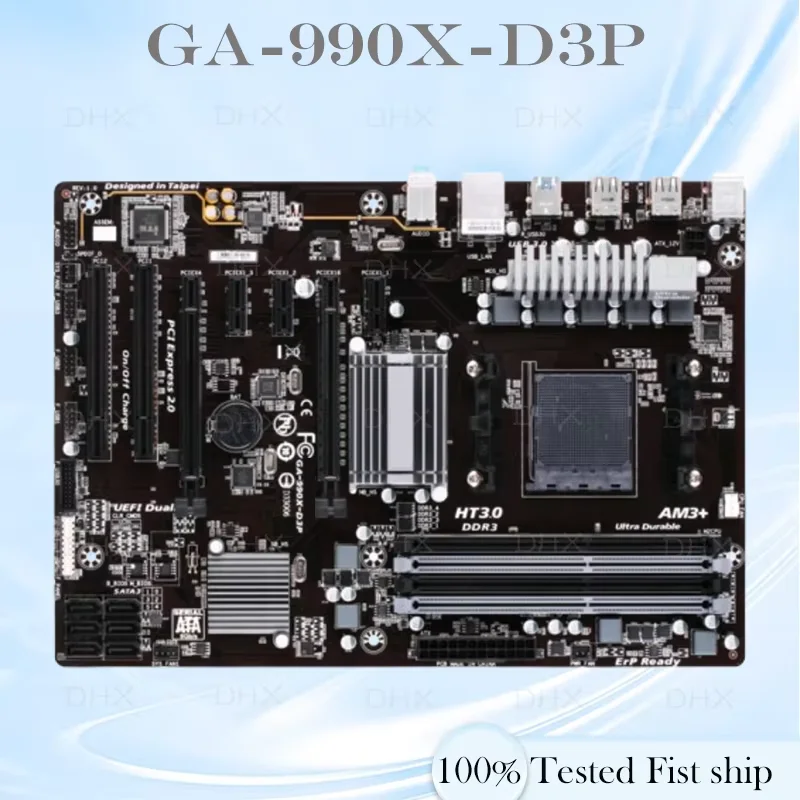 990X Mainboard For GA-990X-D3P Motherboard 32GB AM3+ DDR3 ATX 100% Tested Fully Work be shipp quickly DH