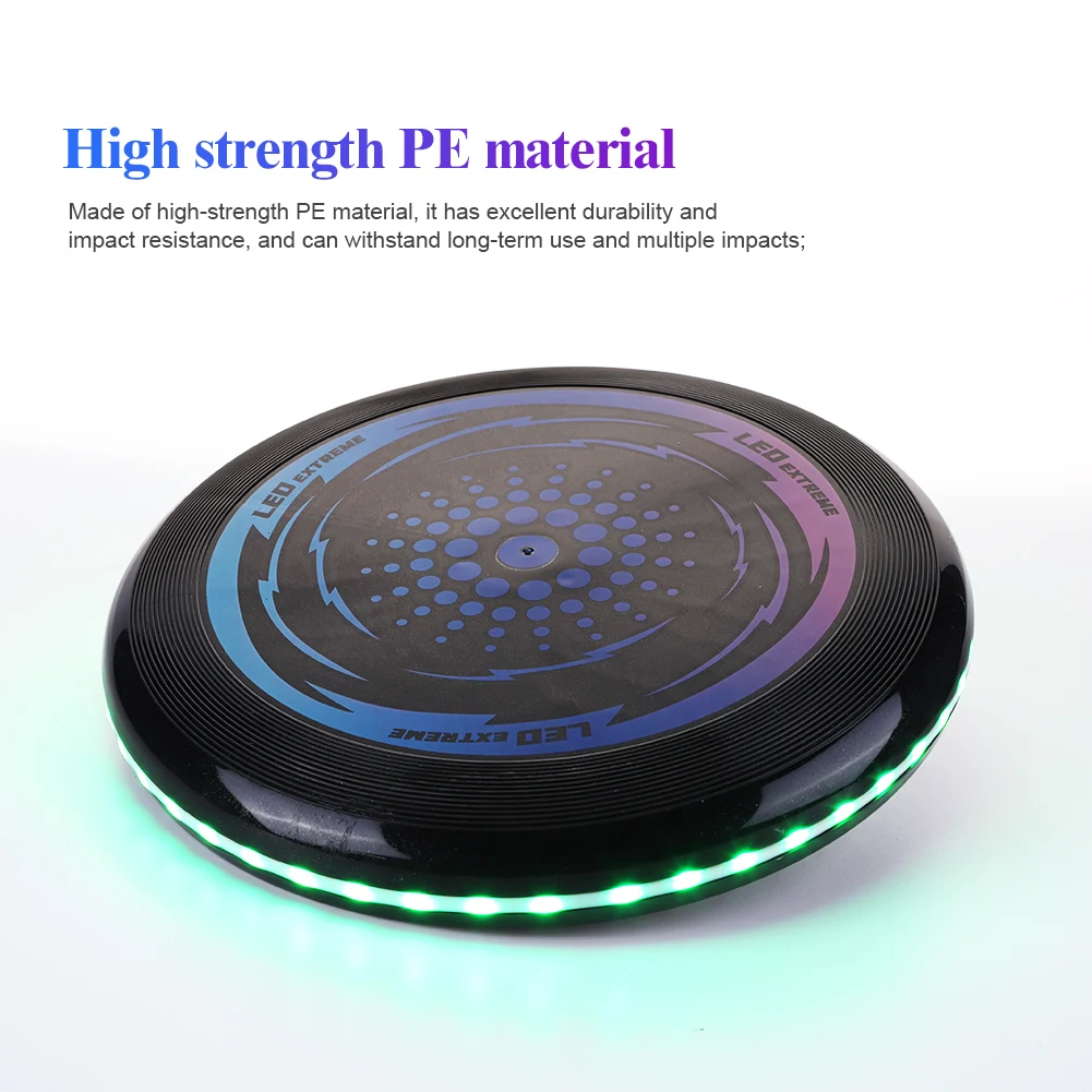 LED Light Up Flying Disc Glow in The Dark Flying Disc Ultimate Brightness Glowing Disc Golf 49 LEDs for Outdoor Sports