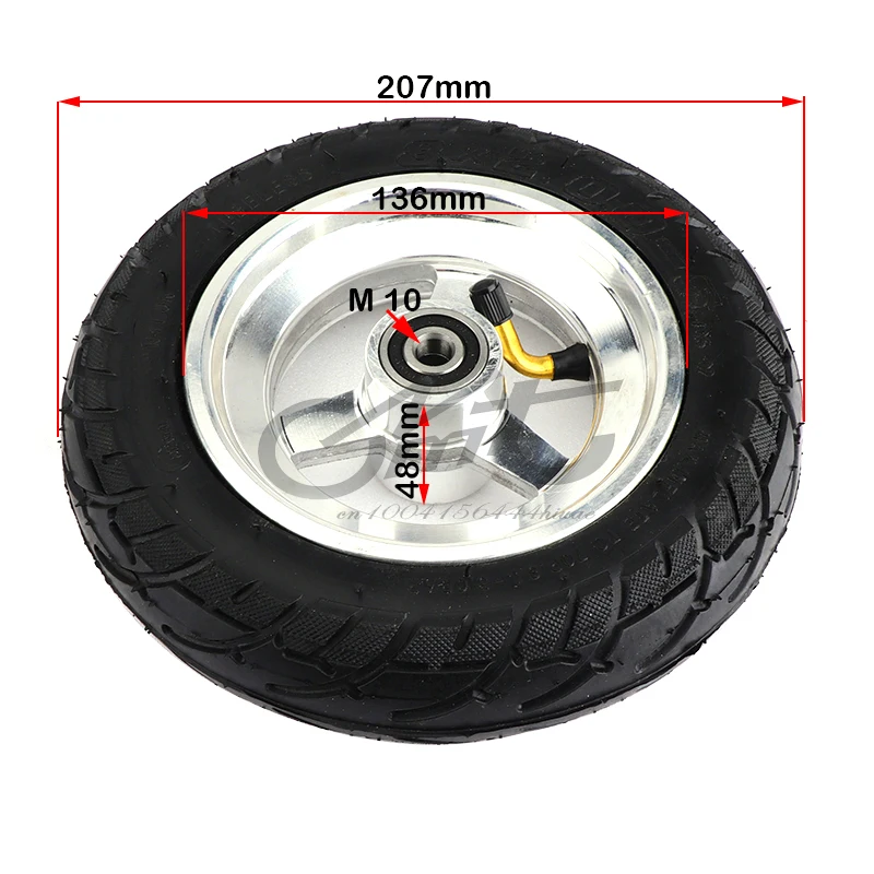 M10/M12 8x2.00-5 Vacuum  with Alloy Hub DIY 8*2.00-5 wheel hub for KUGOO S1 S2 S3 C3 MINI Electric BIKE