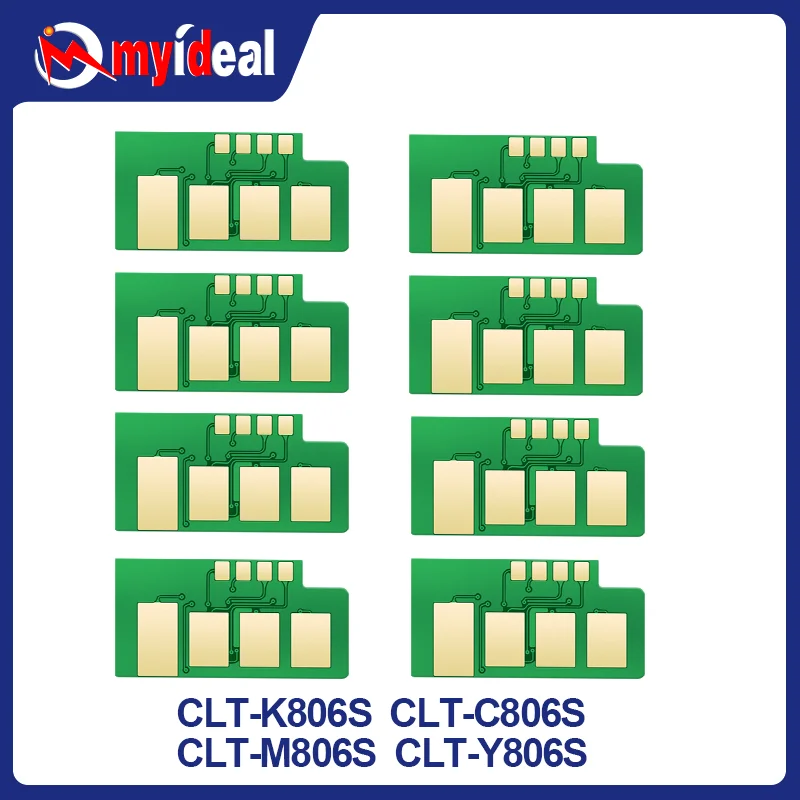 8 шт. чипов для тонера CLT-806, CLT-K806S, CLT 806, CLT-C806S, CLT-M806S, CLT-Y806S для Samsung X7400, X7600, X7400GX, X7400LX, X7500GX, X7600GX