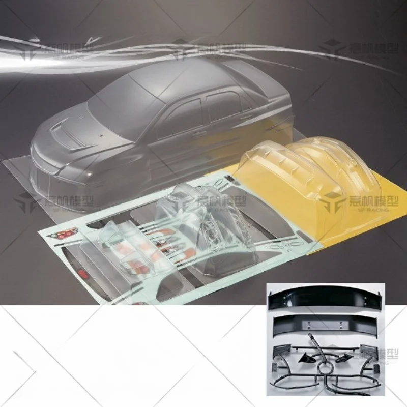 RC Car Body Shell 1/10 PC Clear Wide Kit With Light Buckets 195mm Width customizable size Modified RC Model Spare Accessories