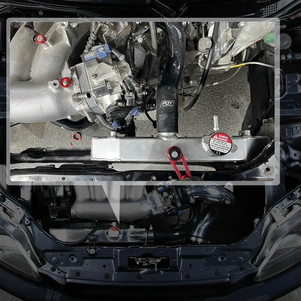 Pqy-K20-K24 ためスワップ eg ek crx ef ソルインテグラシビックブラック & イエロー PQY-LX1306BK-QY