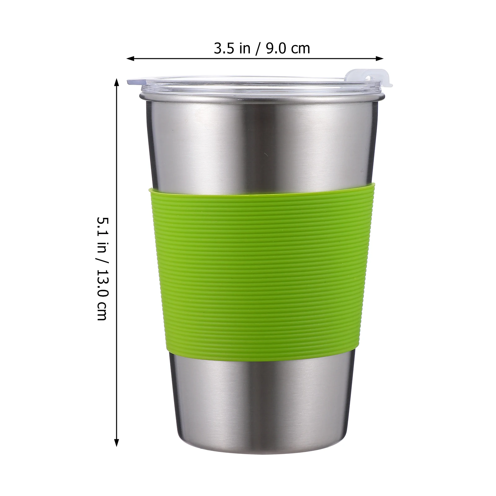 

500ml Kids Drinking Cup Stainless Steel Tumbler Anti scald Straw Cup Protective Sleeve Non Slip Color