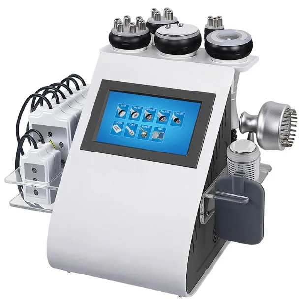 

9 In1 Vacuum 40K Cavitation Machine Lipo Slimming Ultrasonic Lipo suction Lifting Body Shape Massager Weight Loss 8 Pads