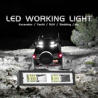 2PCS Flash shipping High-quality 6-inch 16 LED Light Bar for Cars - IP67 Waterproof White Work Light  48W Daytime Running Lights