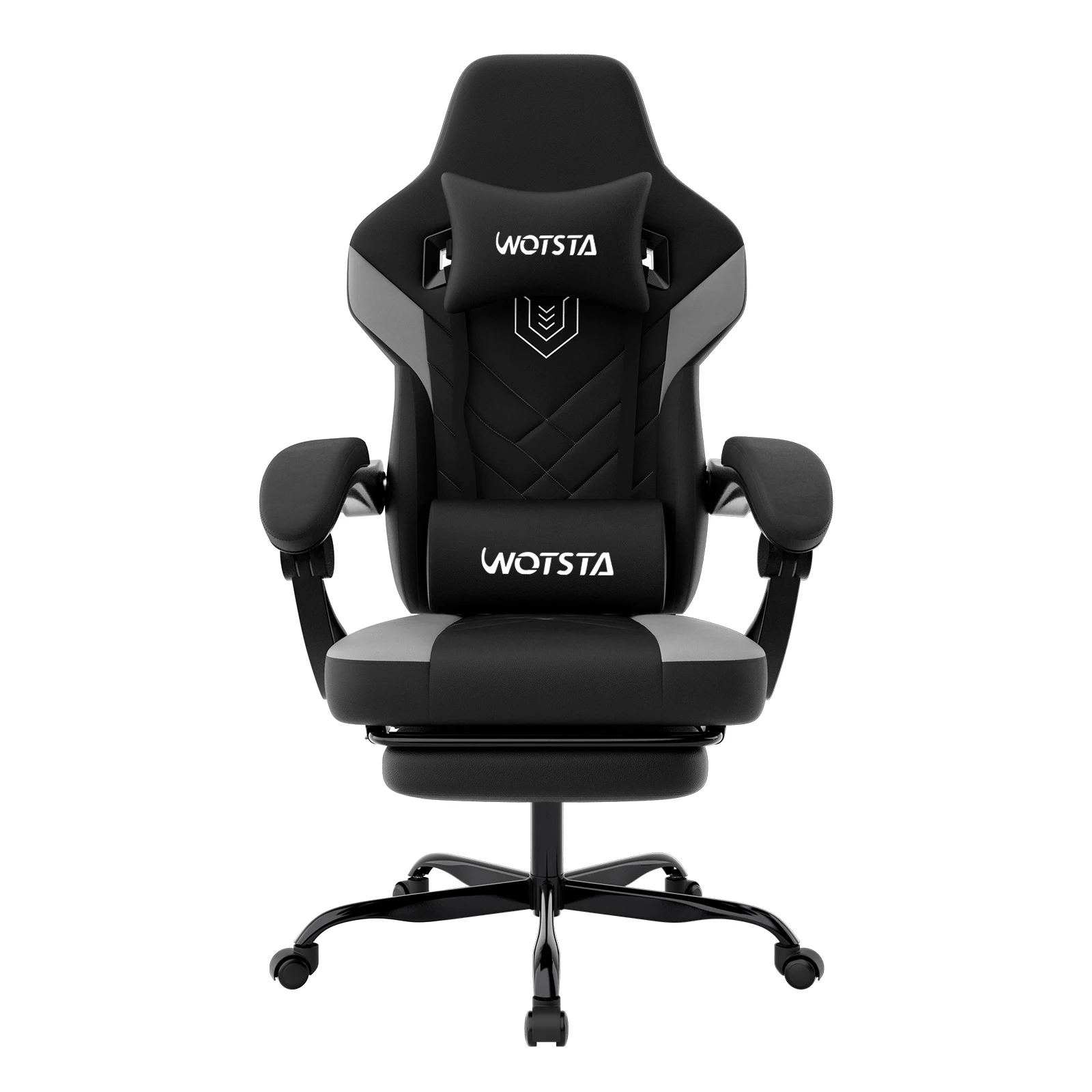 Silla para juegos con reposapiés, sillas ergonómicas para jugadores con cojín lumbar, reposacabezas, silla para juegos, silla para ordenador con altura ajustable