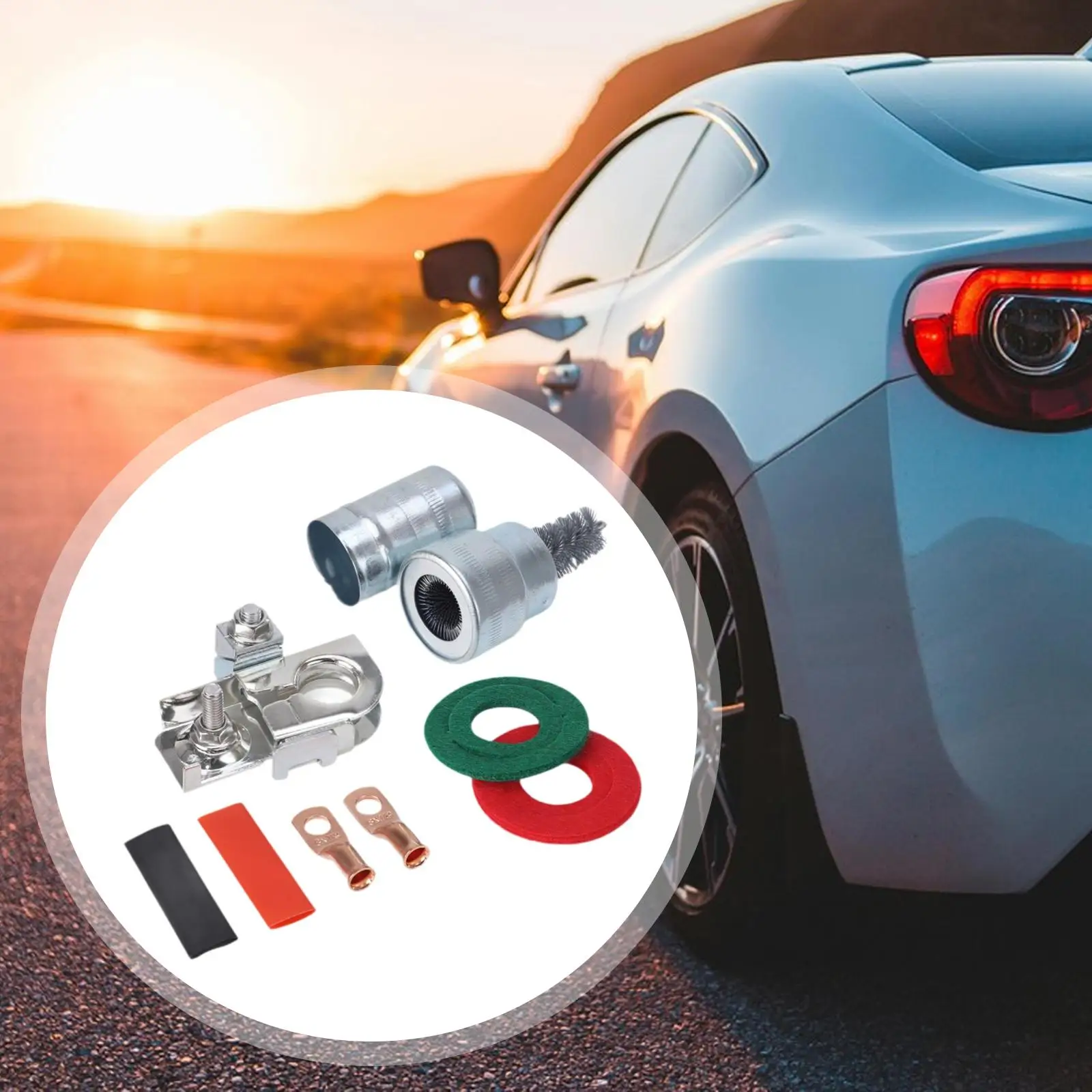 

Высокопроизводительный клеммный соединитель для аккумуляторной батареи (минусовой полюс) с термоусадочной трубкой для автомобилей Lincoln и Ford