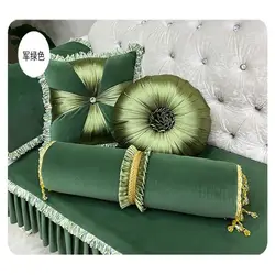 European Style Square Round Pillow Include Core Candy Waist Back Pillow Car Sofa Seat Cushion Bedroom Home Textile Decoration