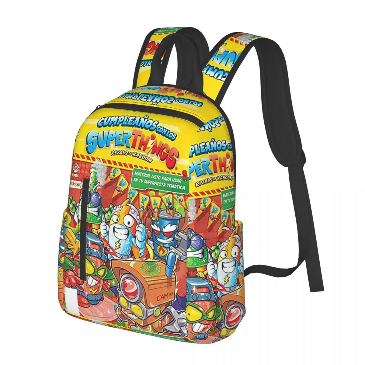 

Super Zings Superthings Cartoon Student Backpack School Bag Hiking Travel Daypack for Boys Girls Fashion Bookbag Shoulder Bags