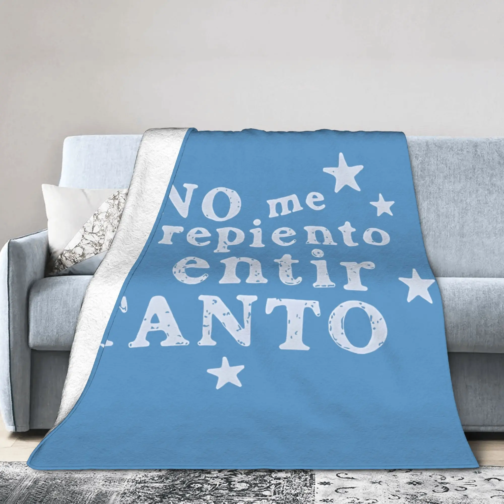 No Me Arrepiento De Sentir Tanto Karols G NMADST  Merch Blanket Lightweight Thin Flannel  Throw Blanket Relax Plush Thin Quilt