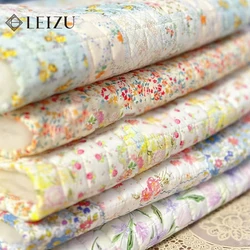 140x90cm Clip Cotton Quilted Fabric Fresh Floral Print for Warm Jacket Bag Cotton Coat Bedding Pillow Handmade DIY Sewing Fabric