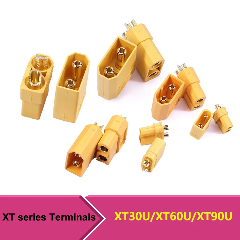 

XT30U XT60 XT90 XT Series Connector Plug Bullet Welding Terminal Suit for RC Lithium Polymer Battery Model Aircraft Accessories