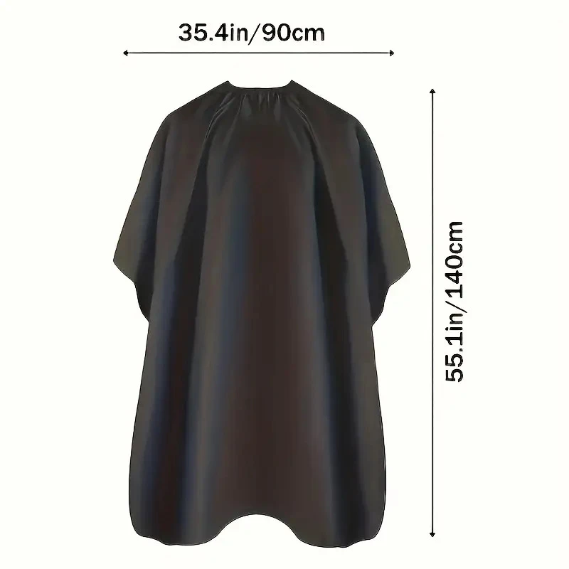 1PCS Professional Hair Salon Apron Set plus Size Wider & Longer Durable Black Material for Hair Cutting & Styling view 2
