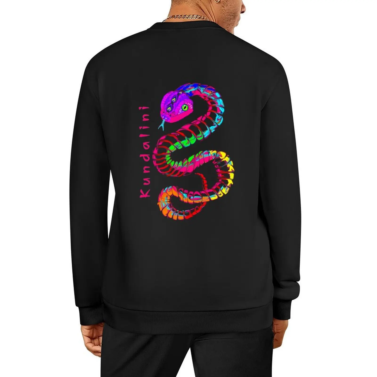 

Snake kundalini Colour Abstract Pullover japanese style men's winter sweater men's sweat-shirt clothes for men sweatshirt male