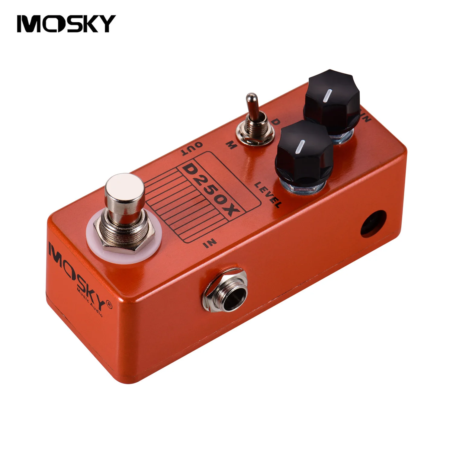 MOSKYAudio Mini Micro Guitar Pedal Overdrive Preamp Pedal with True Bypass Switch (D250X)