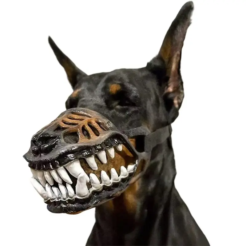 Bestseller - Gruseliger Hundemaulkorb für Halloween, Lustiger Hundekostüm-Maulkorb mit Großen Horrorgebeln, für Partys und Komödien