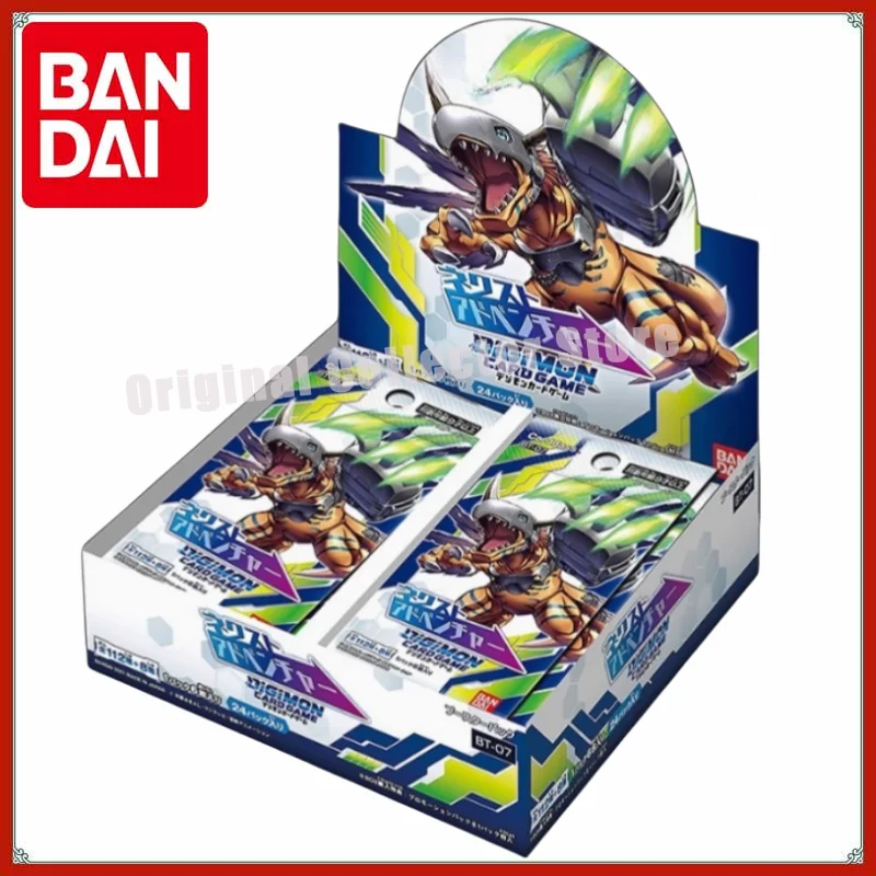 

Оригинальные карты Bandai Digimon DTCG, японская цифровая боевая карта монстров BT-07, новая сумка для пополнения приключений, коллекционный подарок ребенку