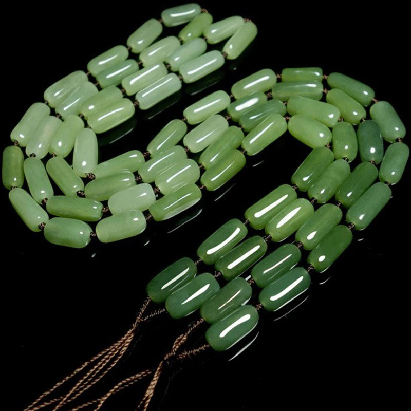 

Hetian with and hanging cord, unisex jadeite white jade pendant, gradient necklace