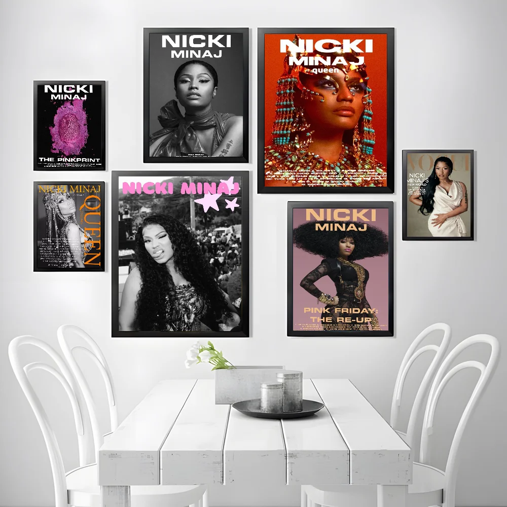 N-Nicki Minaj Pink F-Friday Poster High Quality Wall Art for Home Office Bedroom Living Room Hallway Bar Perfect Gift Idea