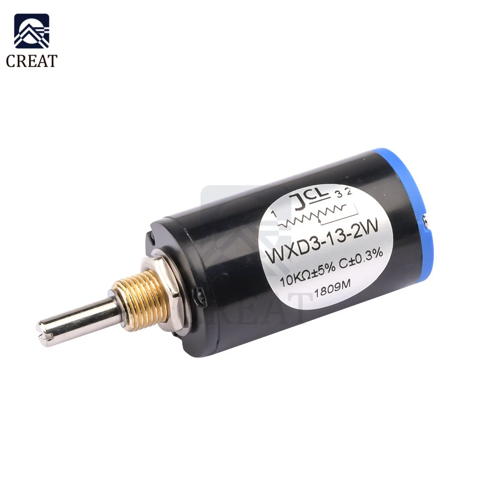 Zwart Precisie WXD3-13-2W Multi-Turn Draadgewonden Lineaire Potentiometers 10K Ohm Diy Kit Elektronische Pcb Board Module
