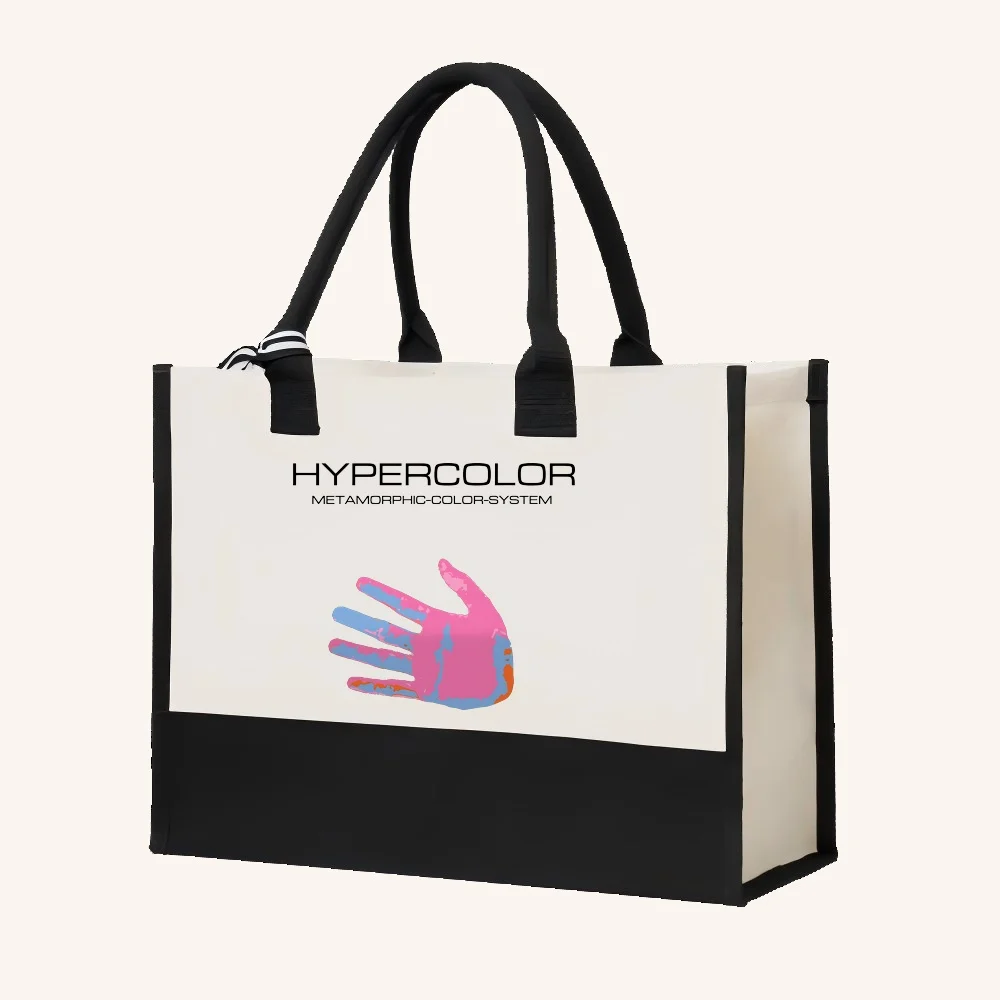 HYPERCOLOR 2026 وصول جديد موضة عملية واسعة قابلة لإعادة الاستخدام حمل حقيبة نمط طباعة 2 لهجة الثقيلة حقيبة كتف كبيرة ل