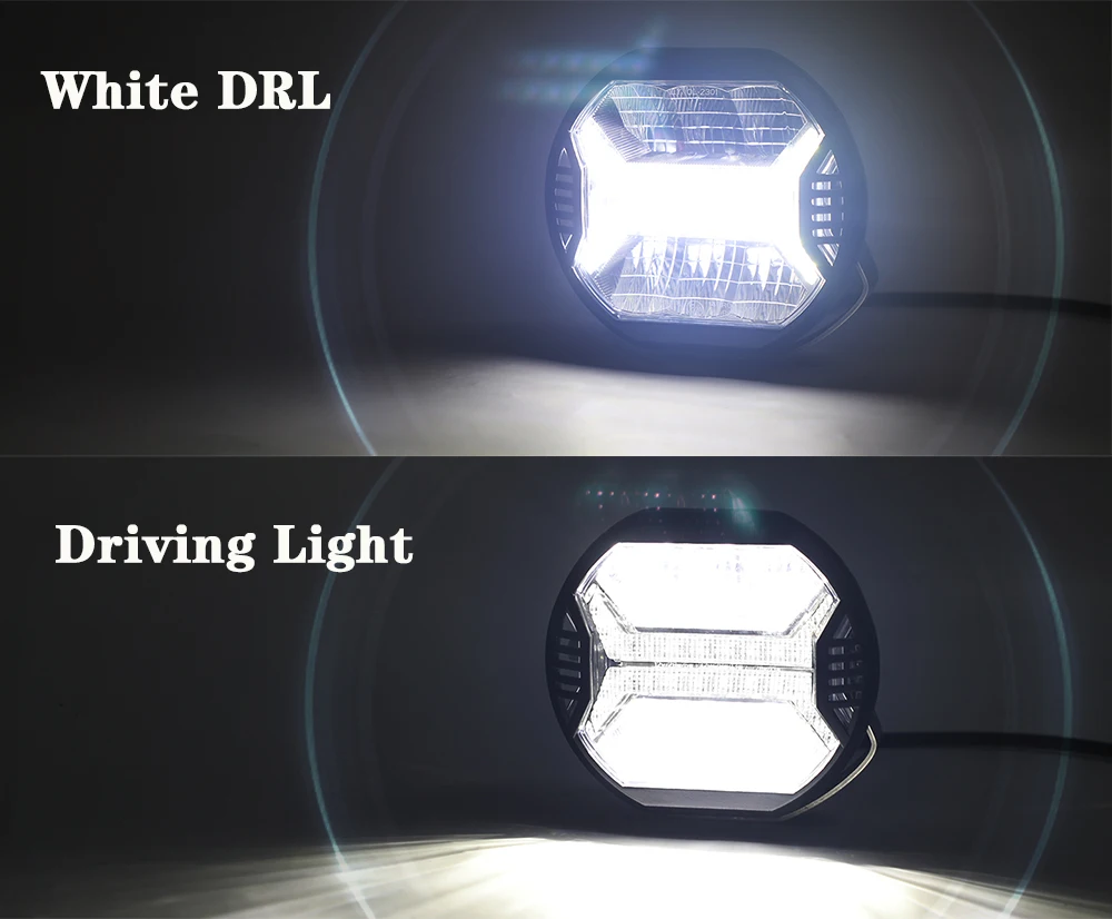 4 Zoll Auto LED Arbeitslichtleiste 12 V Bernstein DRL Fahrlicht Scheinwerfer für Jeep Offroad Boot Traktor LKW 4x4 SUV ATV Scheinwerfer – Detail 1