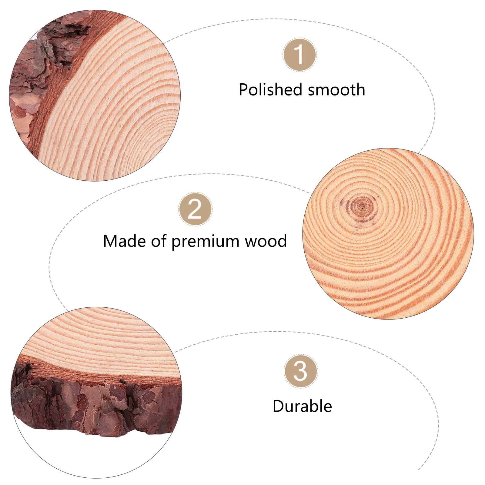 

Wood Slices Decoration Rustic Round Chips Mini Craft Materials Party Wooden Adornment DIY Supplies Christmas