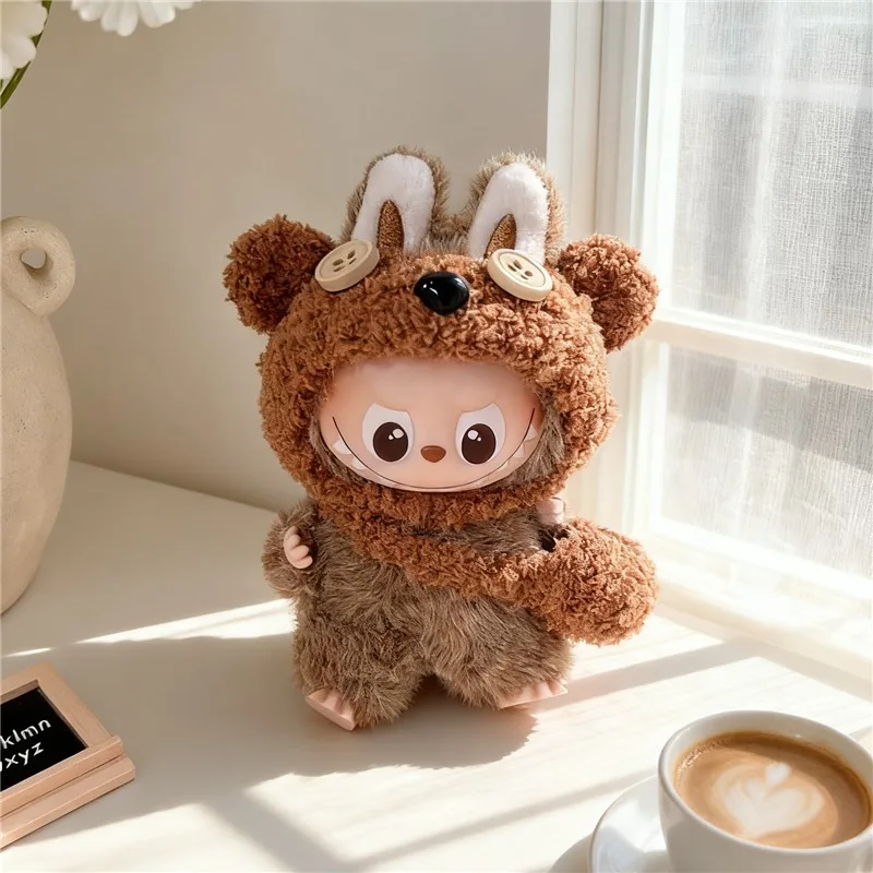 For labubu 4.0 The Monsters Pin Love Series Cartoon Disney CookieAnn StellaLou Clothing Animal Cat Mouse Outfit Knitting Clothes