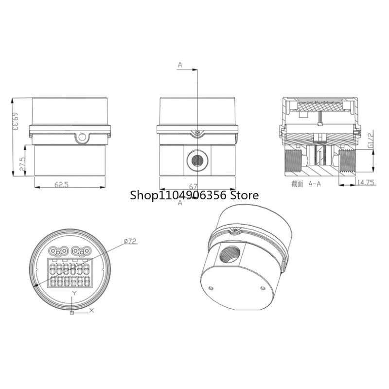 

for Intelligent digital display oval gear flow meter aluminum liquid meter 485 transmission