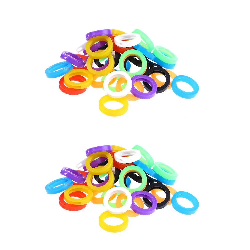 72Pcs Silicone Key Covers Stretchy Waterproof Dustproof Key Protectors Color Coded Organizers for Home Office Car Keys Cover