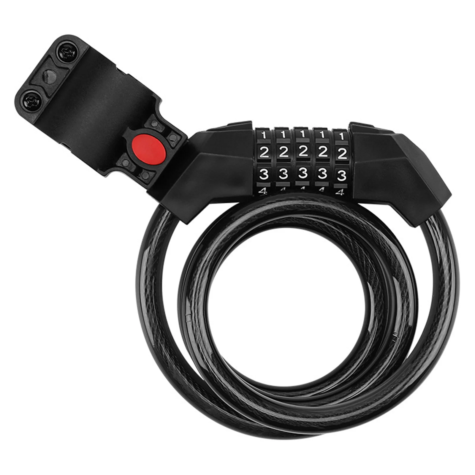 Bicycle Combination Lock Aluminum Alloy Waterproof 5-Digit Secure Chain Lock for Campus Riding Commuting Outdoor Sports