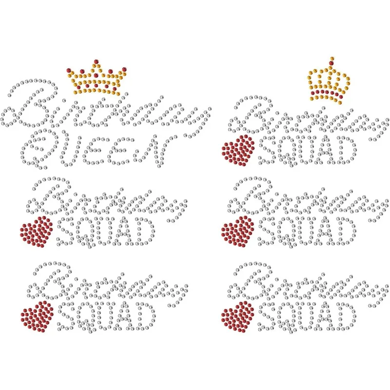 

1 шт., отряд королевы на день рождения, железные наклейки со стразами, переводная наклейка для исправления, прозрачная блестящая нашивка, аппликация для ремонта одежды