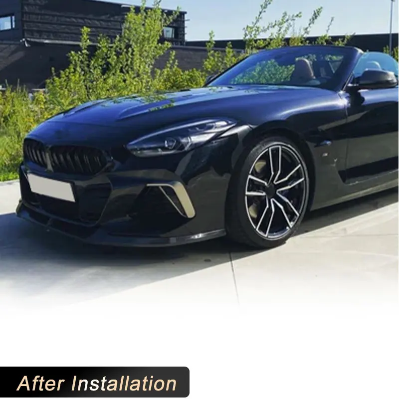 Car Front Bumper Lip Spoiler for BMW Z4 G29 M40i M Sport Convertible 2-Door 2017-2020 Front Lip Chin Apron Body Kit Carbon Fiber