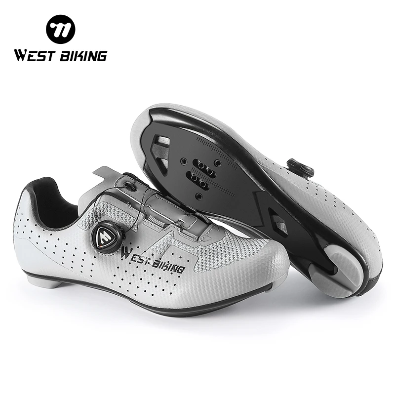 WEST BIKING Cycling Sneaker Mtb Pedal Bicycle Shoes Flat Road Cycling Shoes Cleat Shoes Footwear Man Women Brand New Selflocking