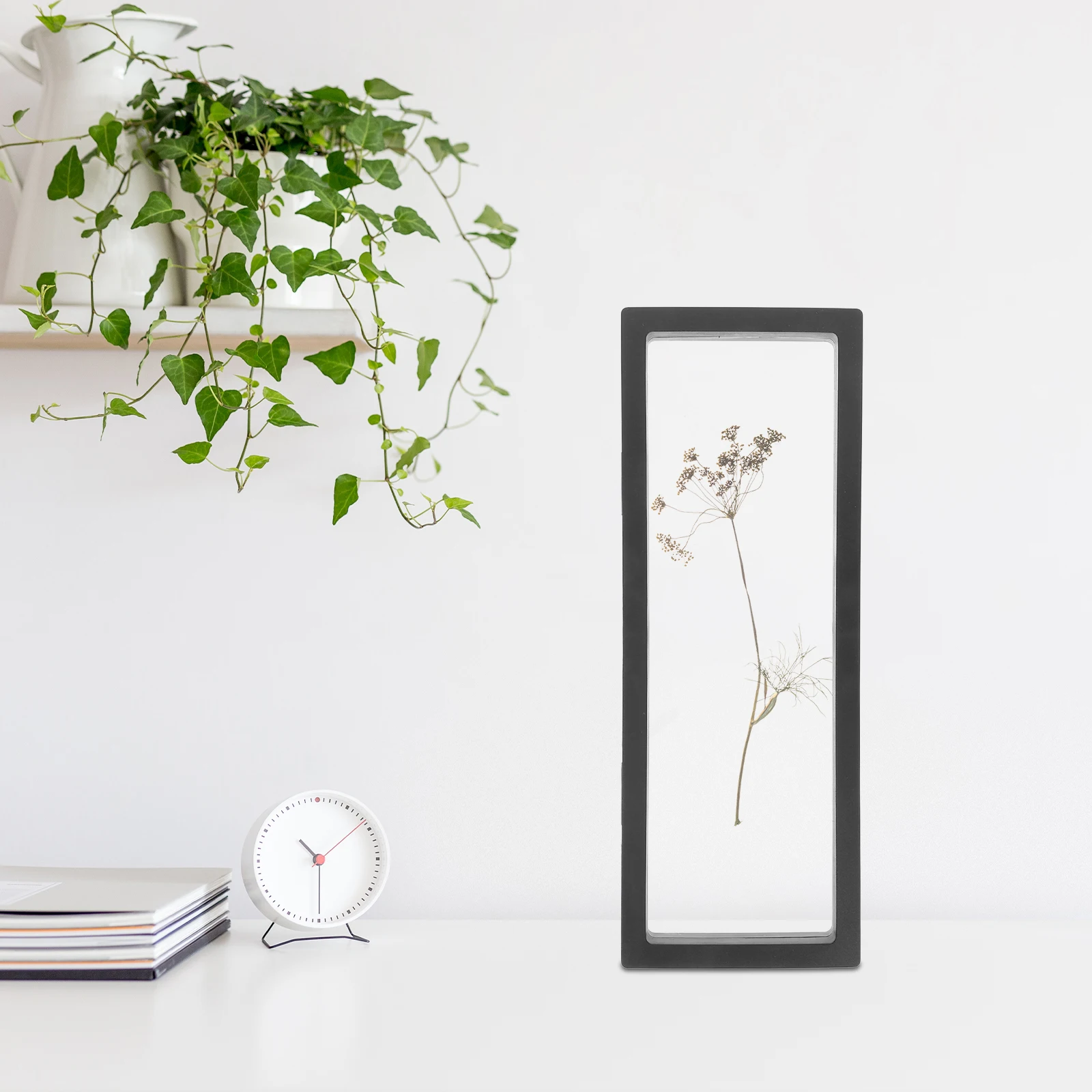 3Dフローティングフレーム透明ディスプレイボックス、ジュエリー、コイン、メダル、スタンプ用、11x30cm、ブラック、ポーカーチップ、スタンプ用3Dディスプレイケース