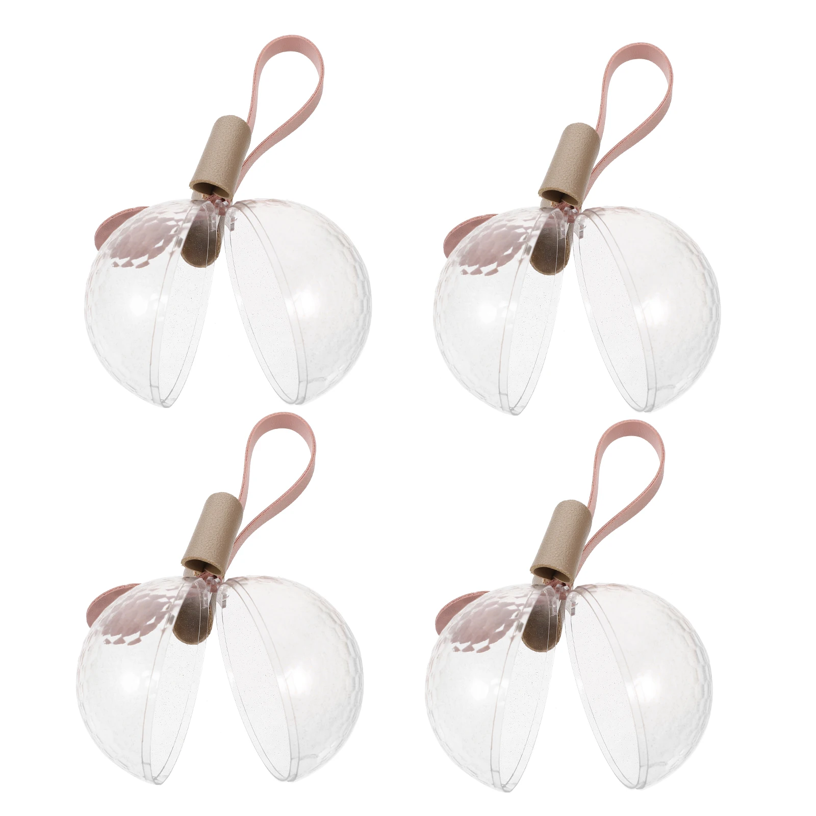 

4pcs Wedding Pink H Favor Boxes Bow Crystal Ball Treat Boxes for Party Favor Containers Gifts Decorations