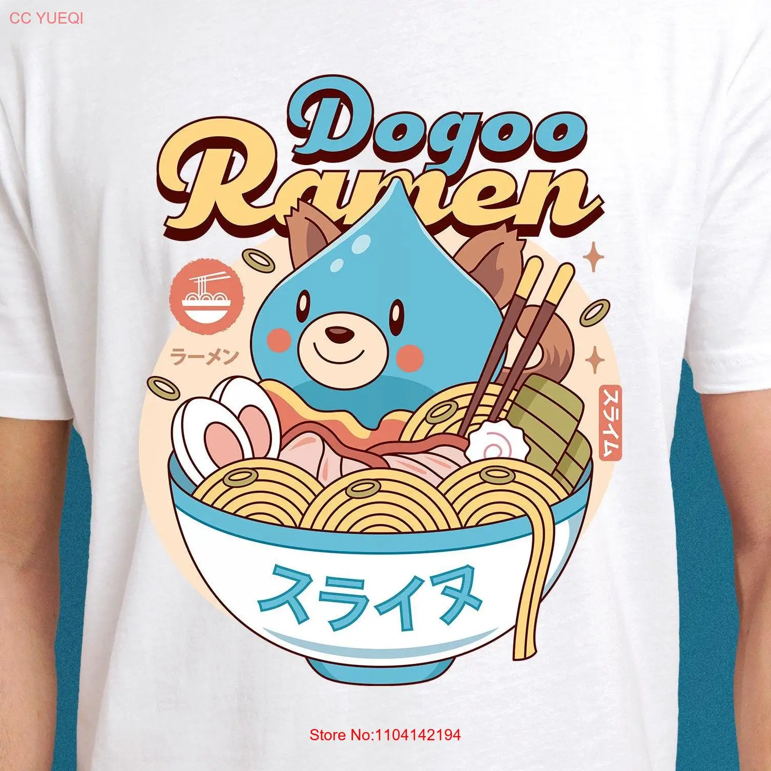 Schleim Dogoo Ramen T-Shirt Hyper dimension Neptunia Videospiel Gaming Gamer lila Herz Mega dimension