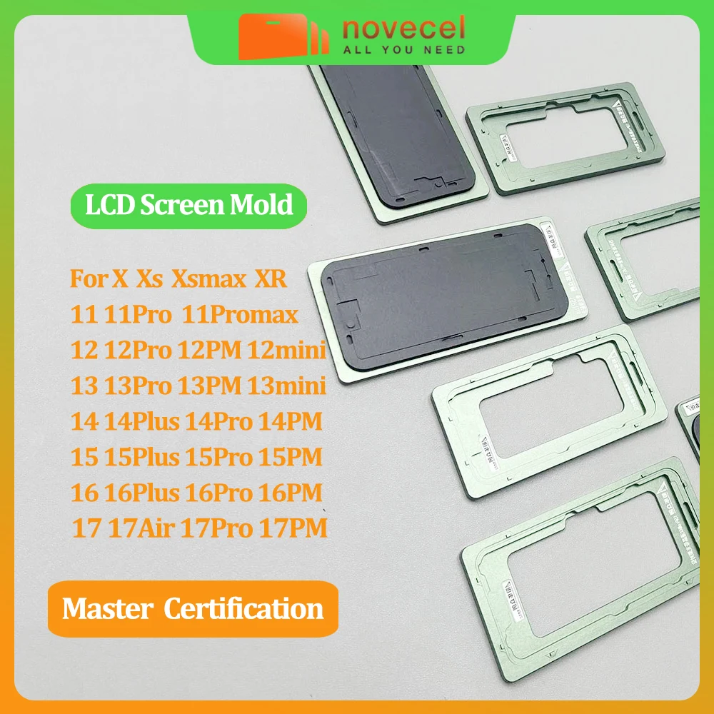 Forma do laminowania ramki XHZC do iPhone 17 16 15 14 13 12 11 pro X Xs Max, narzędzia do naprawy ekranu LCD telefonu