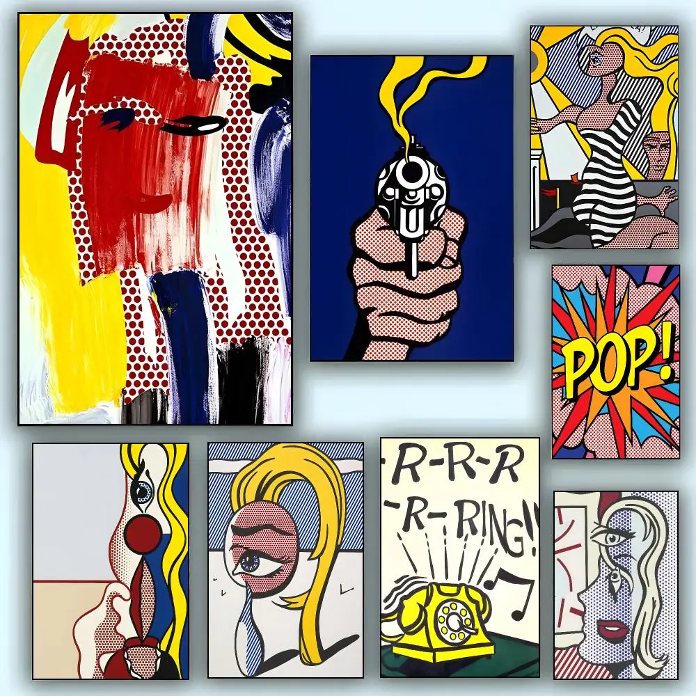 Roy Lichtenstein Poster Aesthetic Wall Art Canvas Poster Room Decoration Items Bedroom Decor