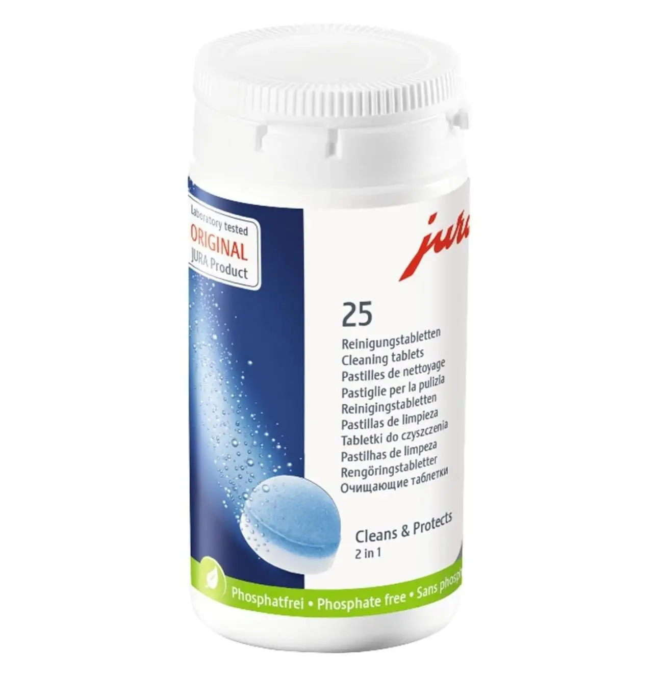 Jura 2-Phase Cleaning Tablets for Fully Automatic Coffee Machines, 25 Count