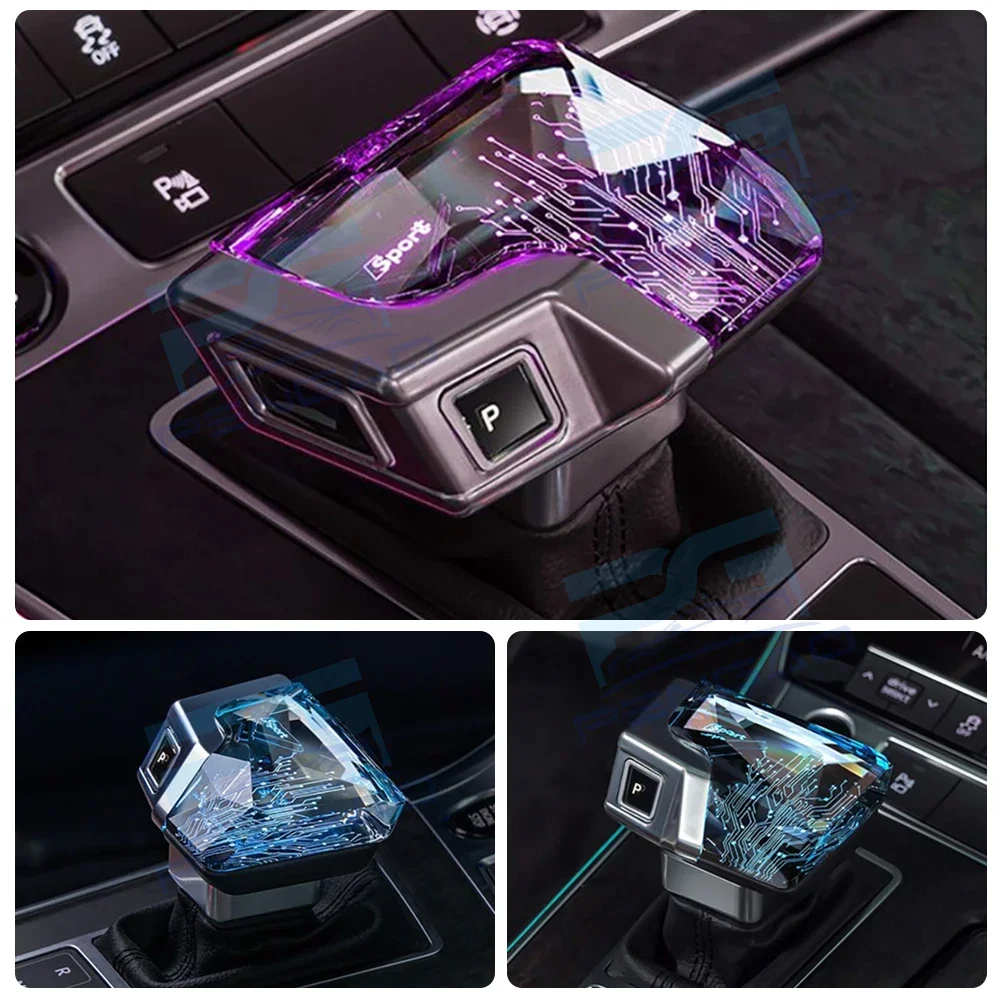 

With Light yacht Gear shift knob for audi crystal A4 A5 A6 A7 Q5 sport modification gear lever Automatic transmissicar accessory