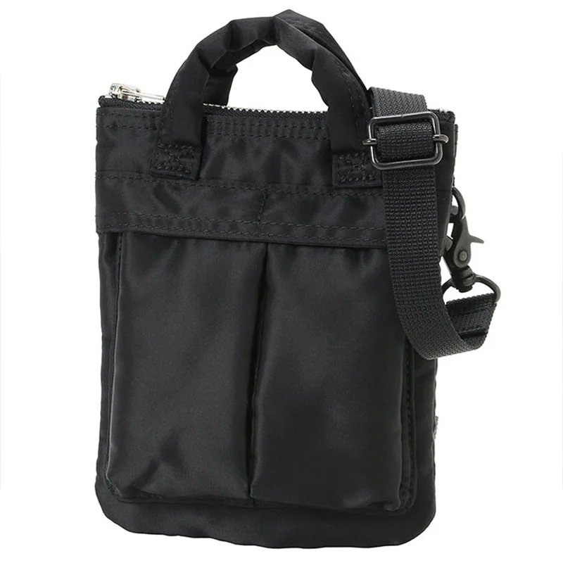 Riñonera pequeña impermeable para hombre, bolso cruzado de tela de nailon, estilo japonés, bolso de hombro duradero para exteriores