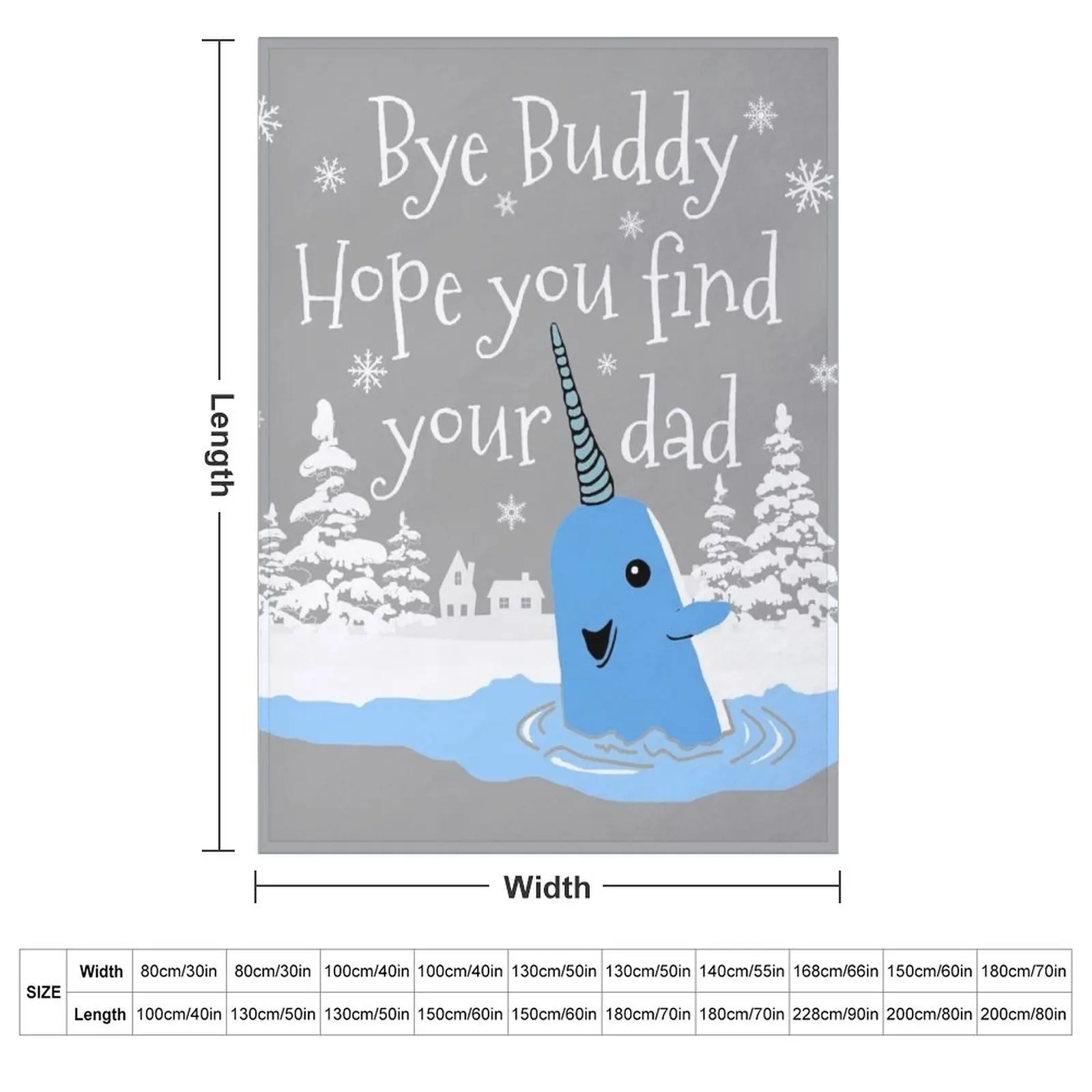 Bye Buddy Hope you find your dad Throw Blanket decorative Designers Beach funny gift Blankets