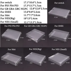 Plastic PET for NES Protector Case for Nintend Game Boxes Clear Transparent for GB GBA GBC SNES N64 NGPC Game Box CIB games