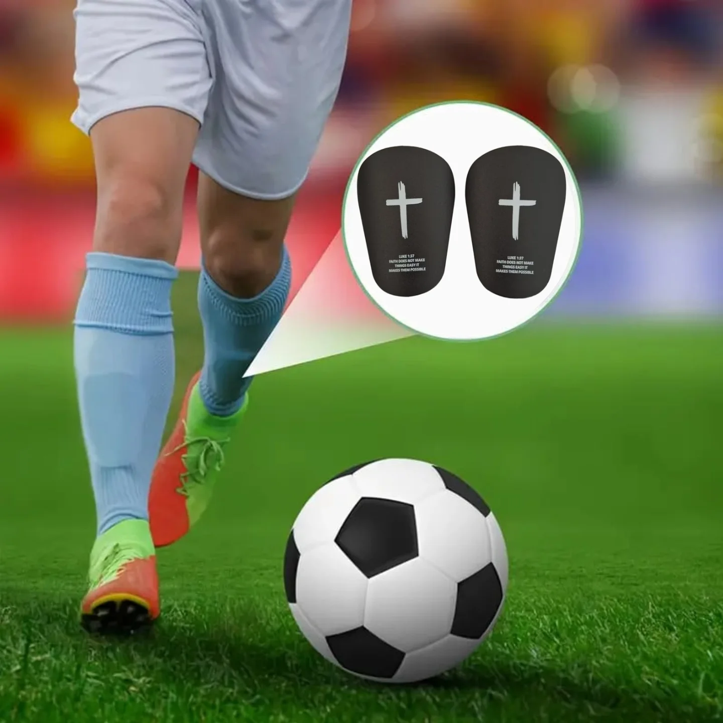 1 Paar Leichte Hochwertige Mini-Fußball-Schienbeinschoner | Dicke, strapazierfähige Sport-Knieschoner für Männer und Frauen | Geeignet für Yoga. – Detail 3