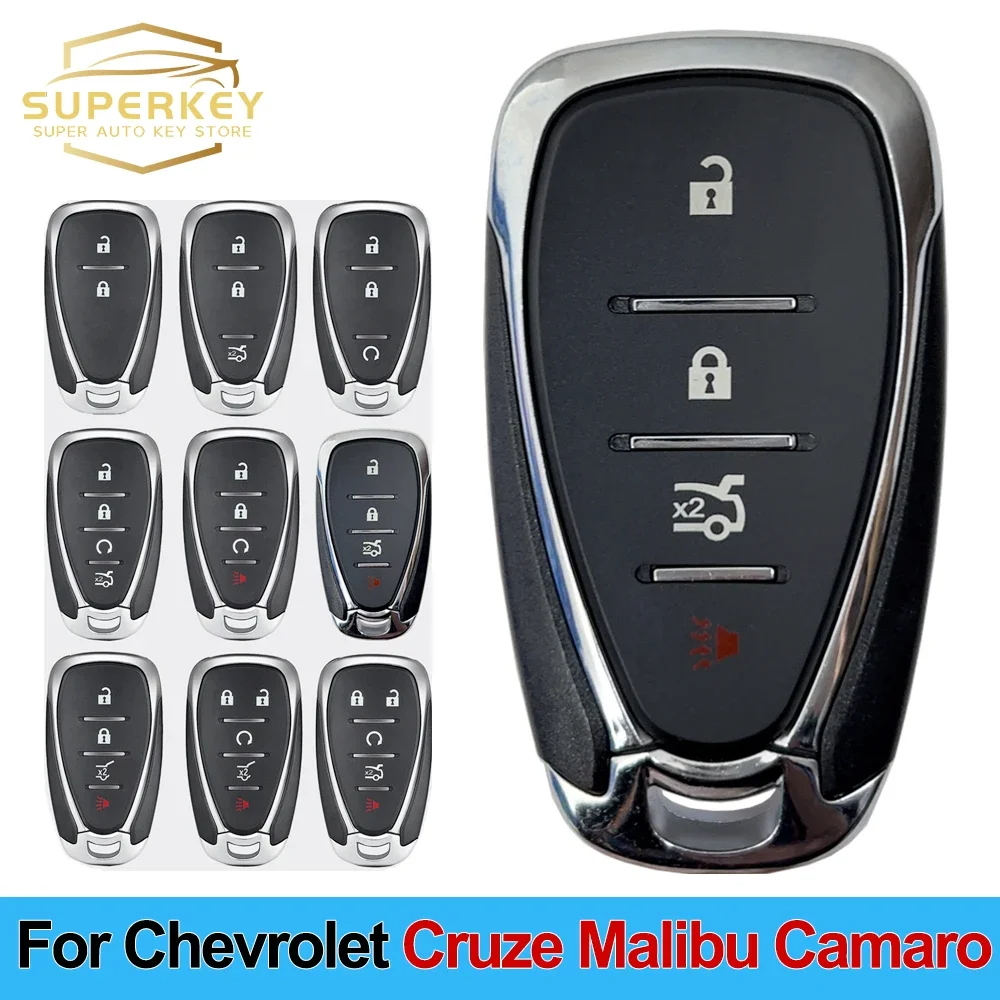 

SUPERKEY 2/3/4/5 Buttons Remote Key Shell Case Fob For Chevrolet Chevy Camaro Cruze Malibu Equinox 2016 2017 2018 2019 2020