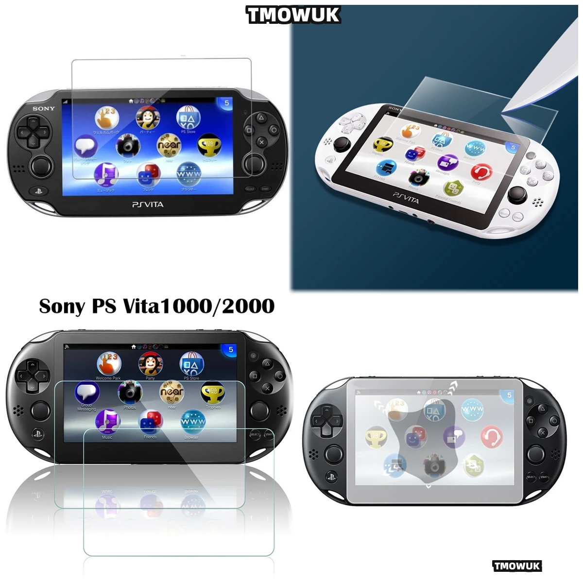 

9H Hardness Tempered Glass Screen Guard For Sony PS Vita 1000/2000 - Ultra-Clear, Shatterproof