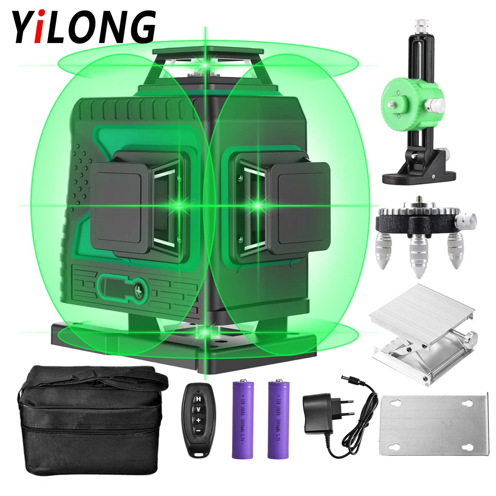 

4D Level Laser Green 12/16 Lines Level Self-Leveling Vertical Cross Super Powerful Green 360 Horizontal Laser Level Professional