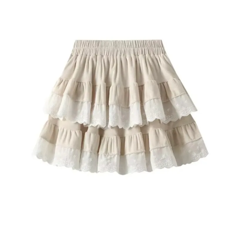 

Узкие кружевные мини-юбки-пуфы, летние женские юбки, новые повседневные свободные юбки с эластичной резинкой на талии PATCHWORK, сексуальная сетчатая юбка, женская одежда