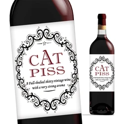 6pcs Christmas Funny Wine Bottle Labels Humorous Wine Stickers with Festive Joke Design Bottle Sticker for Christmas Party Decor